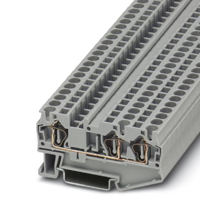 Phoenix Contact Multi-Conductor Terminal Block ST 4-TWIN BU; 30A; 600V; #28 - #10; Spring-Cage Connection; Blue